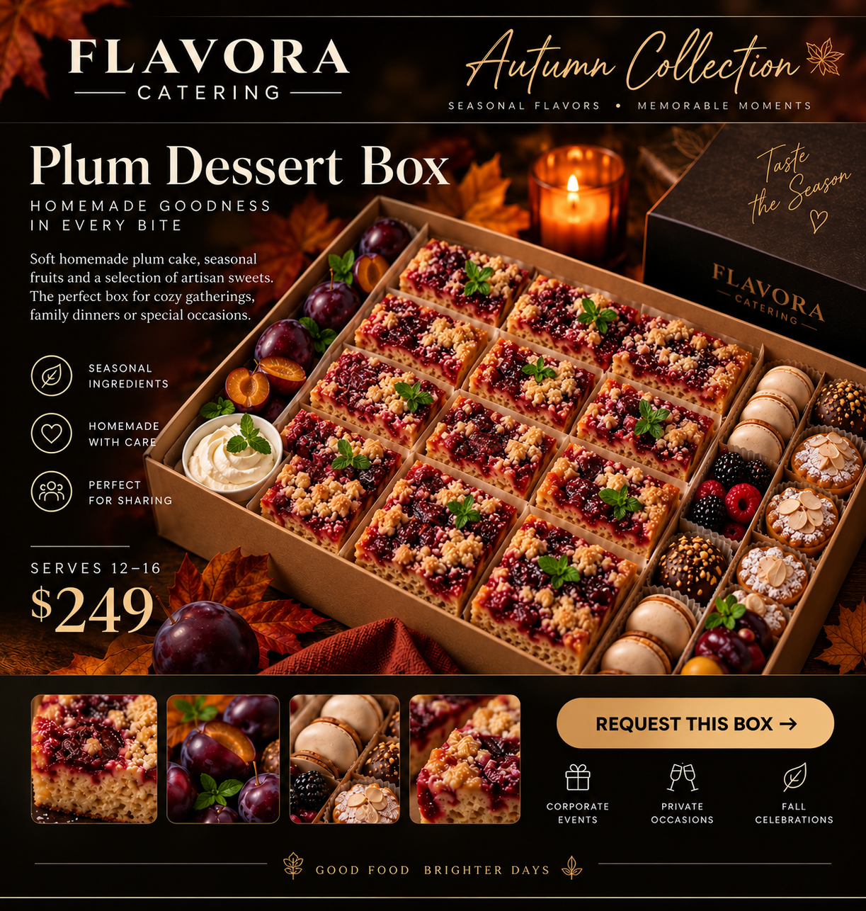 FLAVORA Plum Dessert Box